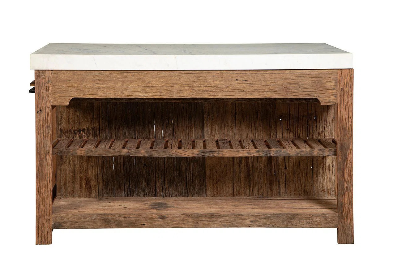 Îlot de cuisine en chêne rustique de 61 po de largeur, naturel | Wayfair North America