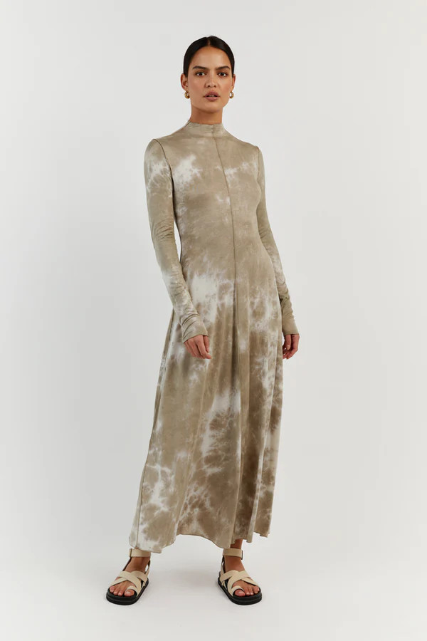 CASPER MOSS TIE DYE SLEEVED DRESS | DISSH