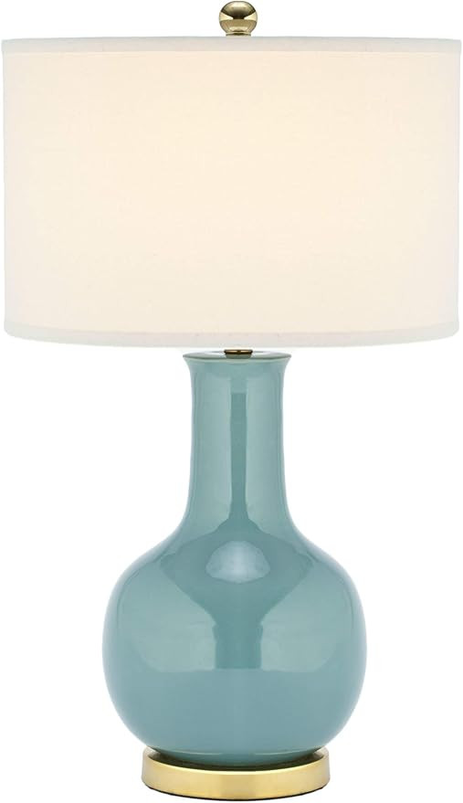 SAFAVIEH Lighting Collection Paris Modern Light Blue Ceramic 28-inch Bedroom Living Room Home Off... | Amazon (US)
