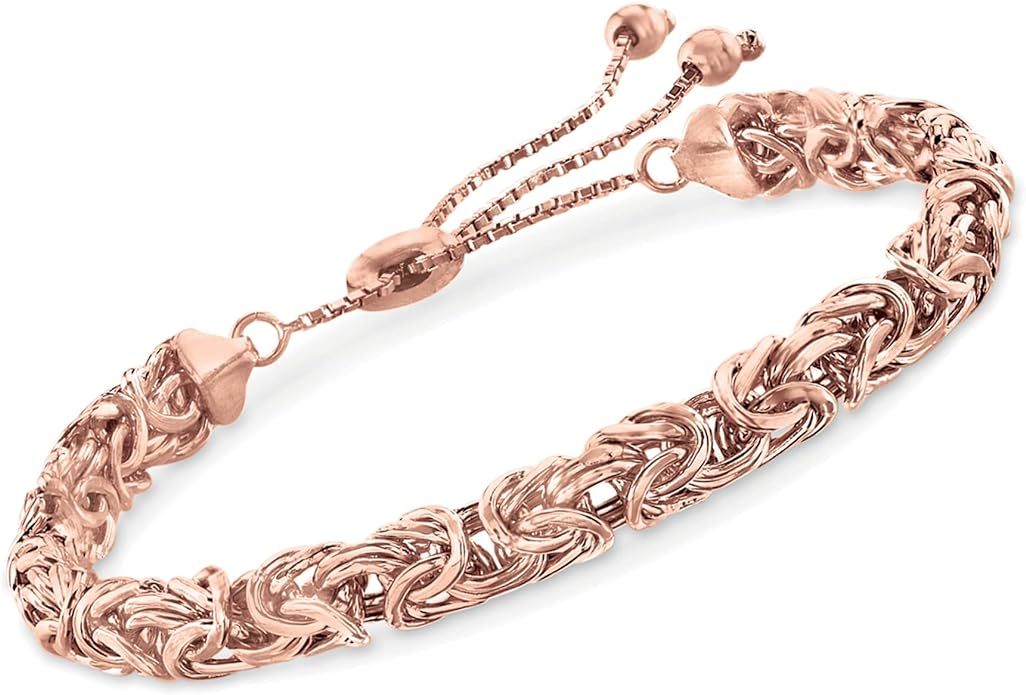 Ross-Simons 18kt Rose Gold Over Sterling Byzantine Bolo Bracelet | Amazon (US)