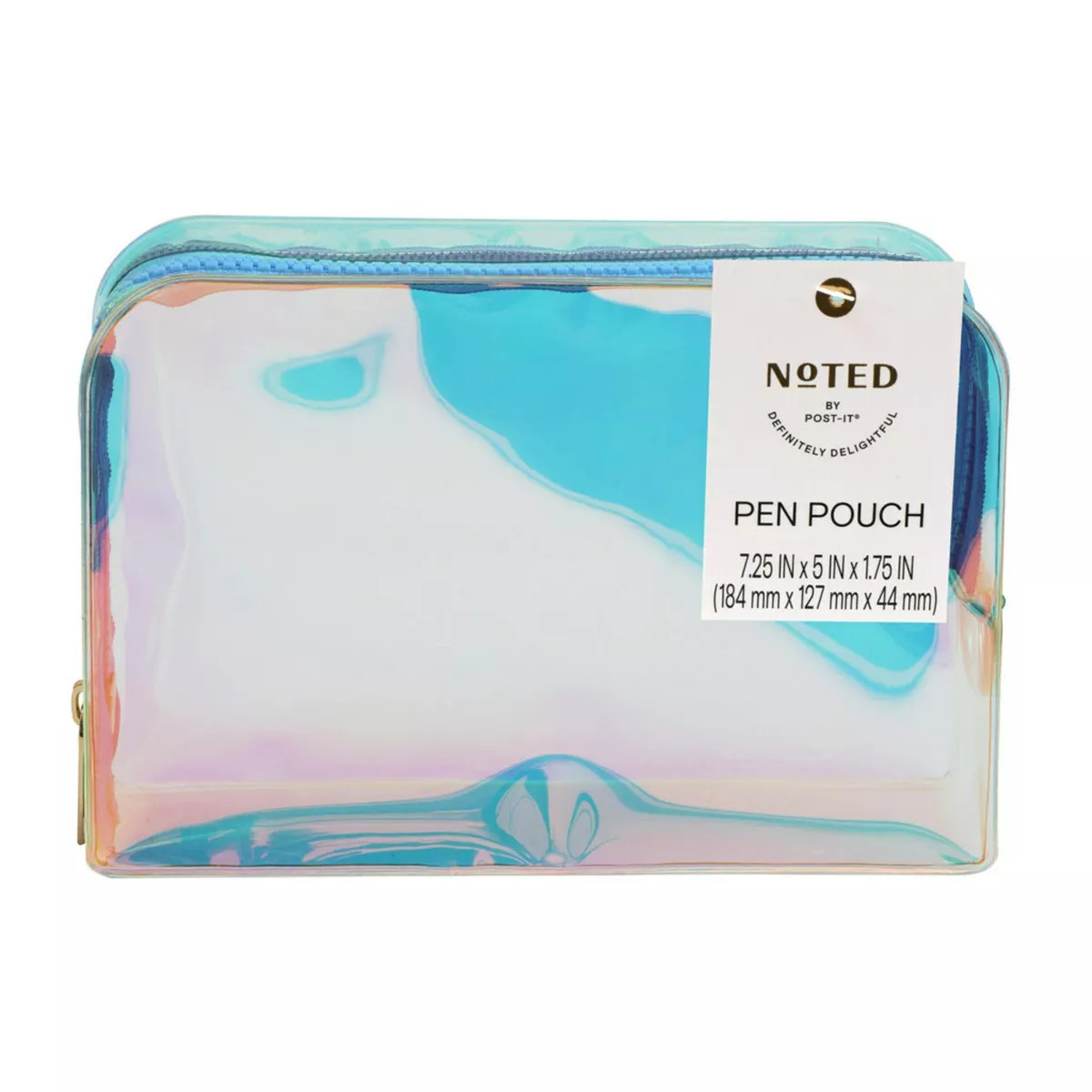 Post-it Iridescent Pen Pouch with Blue Zipper | Target