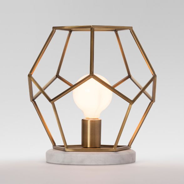 Geometric with Marble Accent Lamp Brass - Project 62&#153; | Target