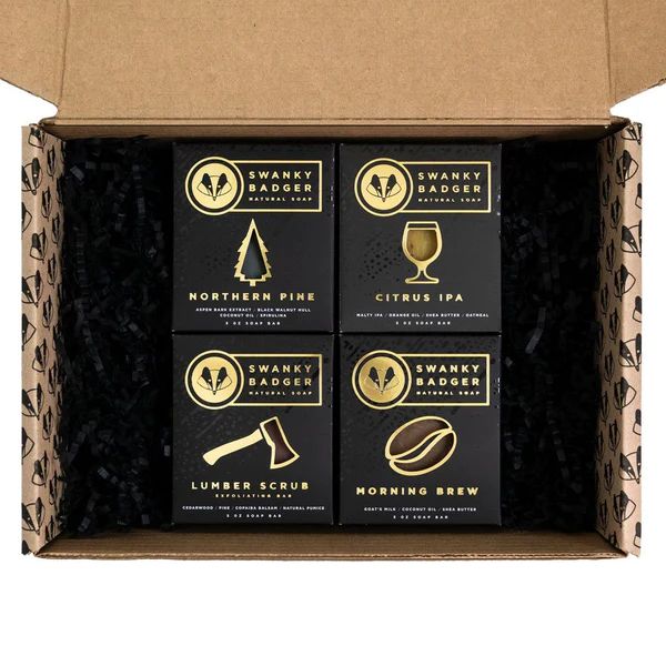 Natural Soap Gift Set (4 bars) | Swanky Badger