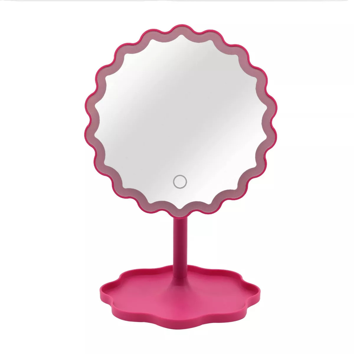 New View Wavy LED Vanity Mirror with Catchall Tray | Target