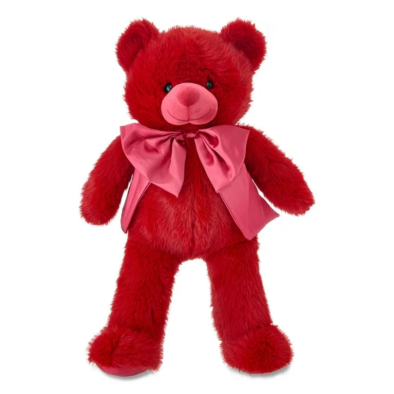 Large Bear Plush, Red, 23", Valentine's Day by Way To Celebrate | Walmart (US)