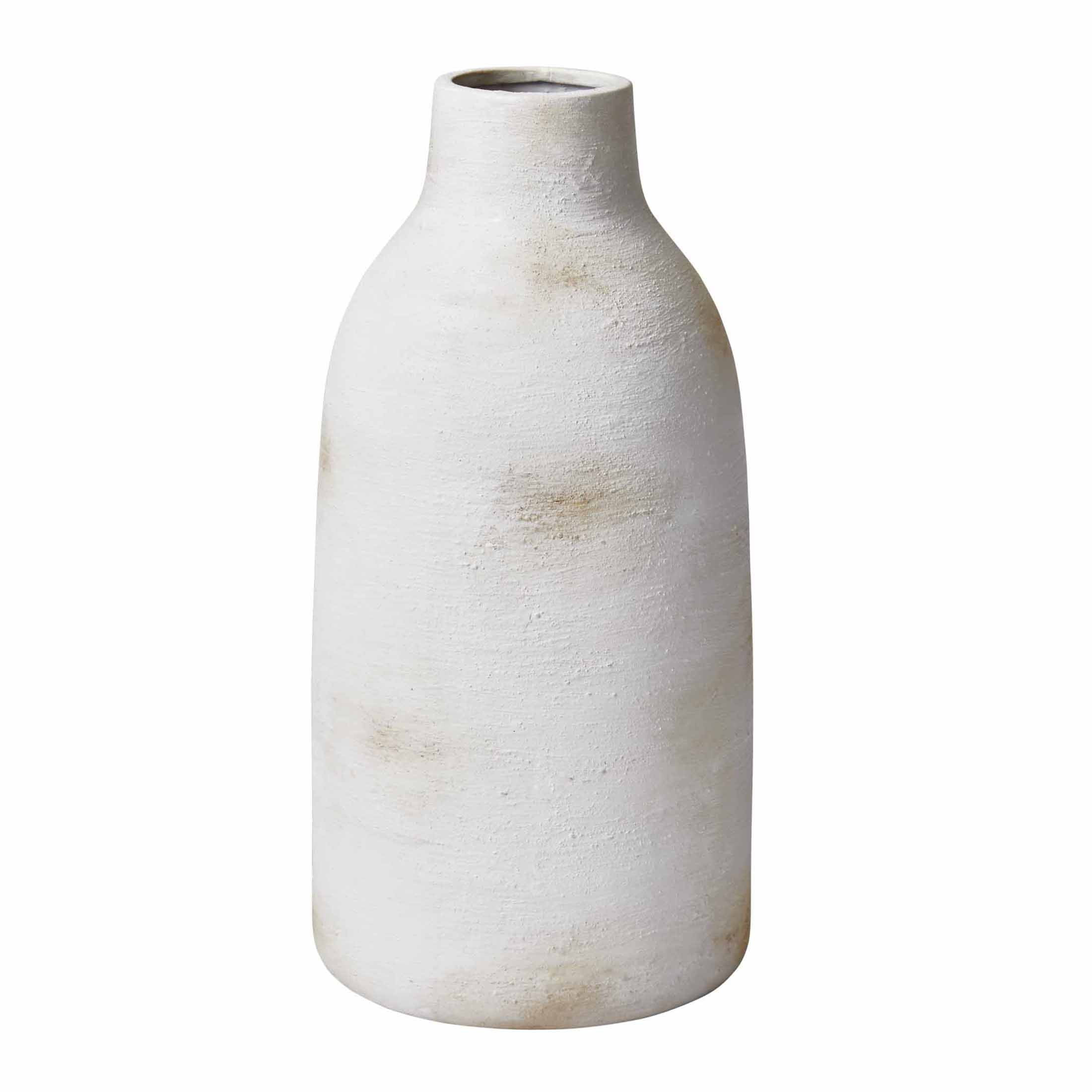 Better Homes & Gardens 12" Brushed Wash Ceramic Vase, White, 1 - Piece | Walmart (US)