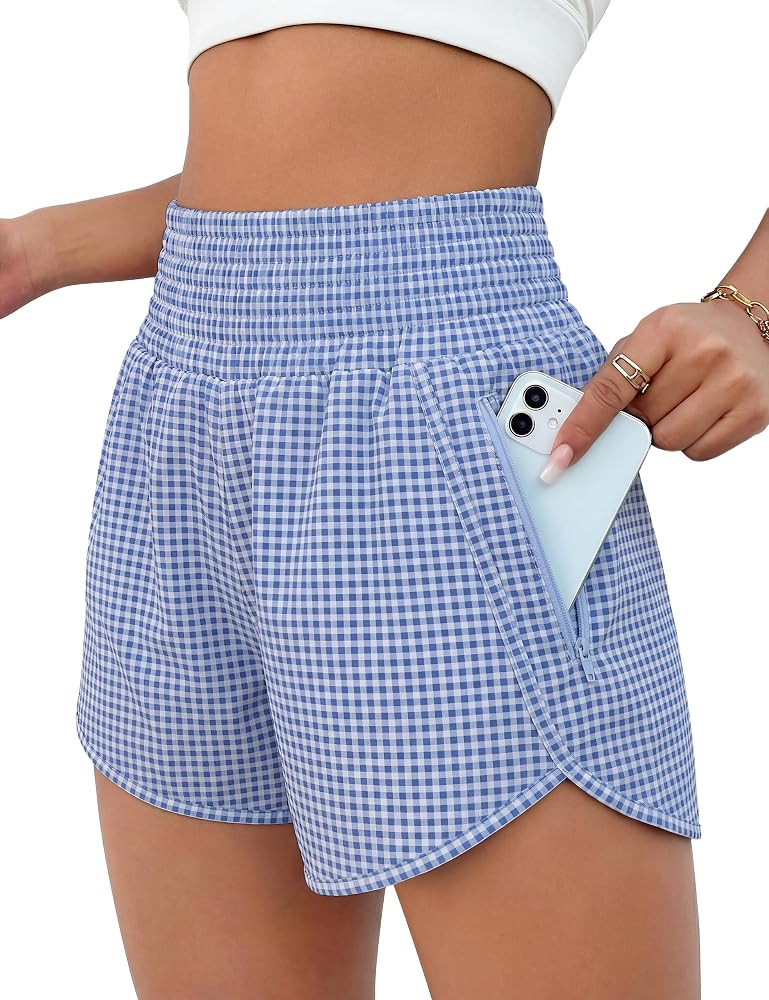 BMJL Women's Athletic Shorts High Waisted Running Short Pocket 2.5" Sporty Shorts Gym Workout Sho... | Amazon (US)