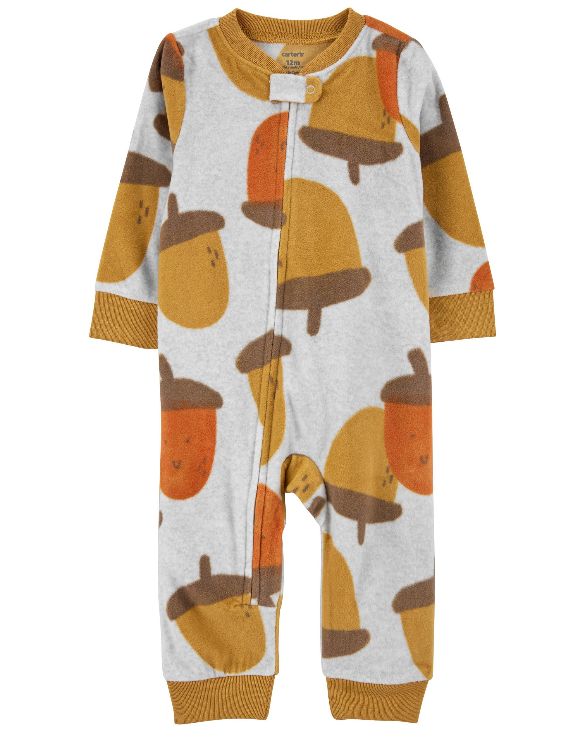 1-Piece Acorn Fleece Footless PJs | Carter's