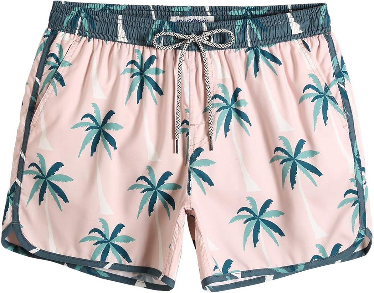 maamgic Mens Boys Short 80s 90s Vintage Swim Trunks with Mesh Lining Quick Dry Swim Suits Board S... | Amazon (US)