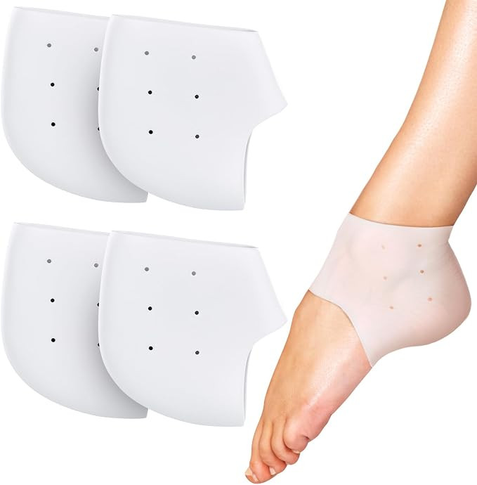 Ballotte Premium Silicone Heel Protectors | Gel Heel Pads/Silicone Socks for Women & Men - Pain R... | Amazon (US)