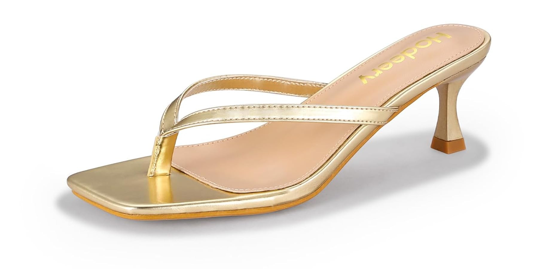 Women's Kitten Heels Thong Sandals Open Square Toe Flip Flop Low Heels 2.5 Inch Slip On Sexy Wome... | Amazon (US)