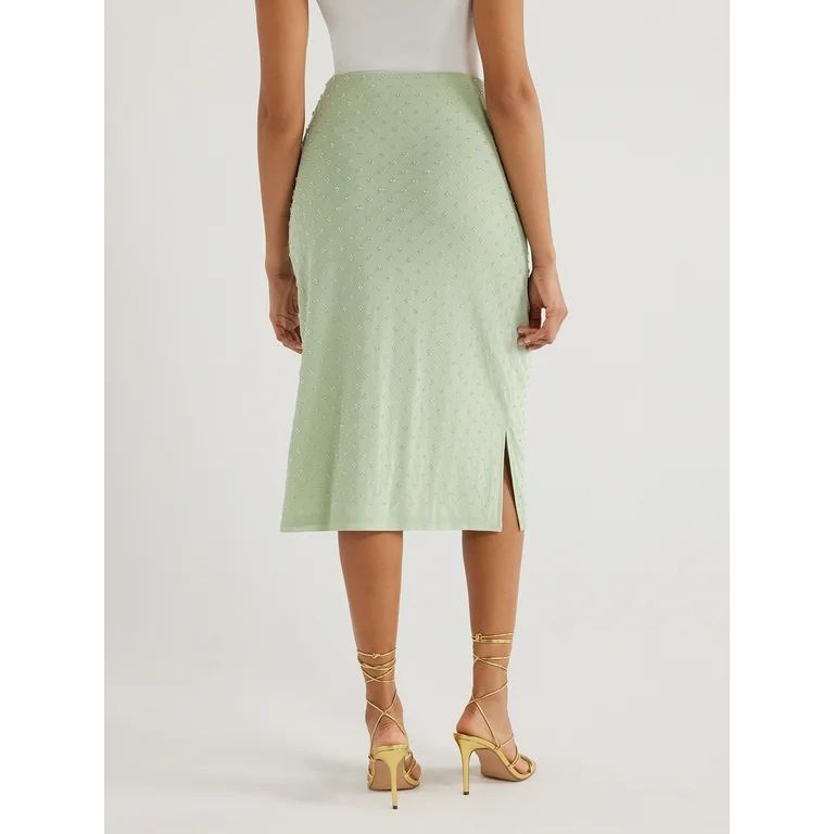 Scoop Women’s Crystal Mesh Skirt, Sizes XS-XXL | Walmart (US)