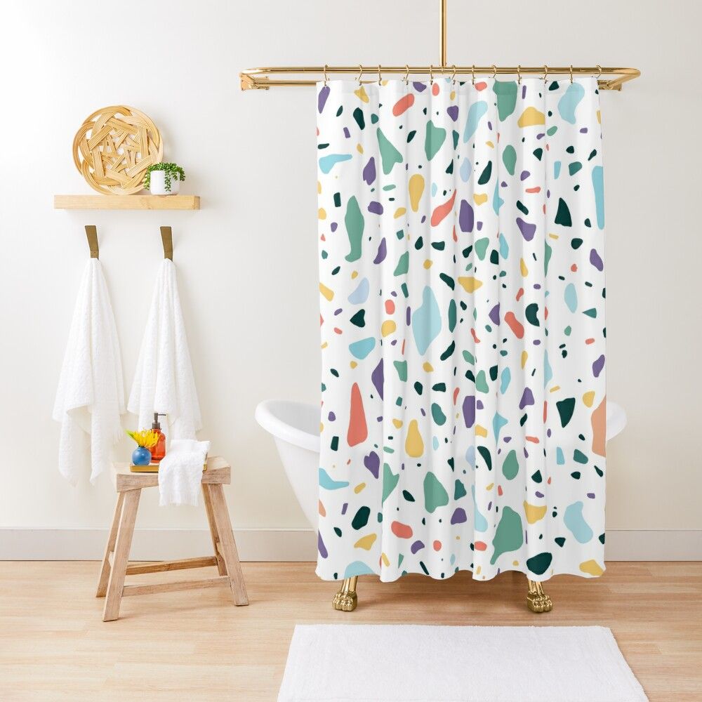 'terrazzo texture' Shower Curtain by jjsealion | RedBubble US