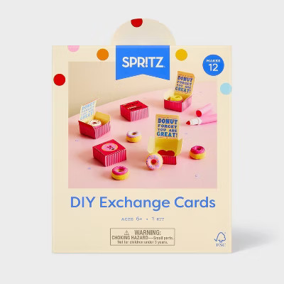 Valentine's Day Donut Box and Eraser Premium Exchange Cards - Spritz™ | Target