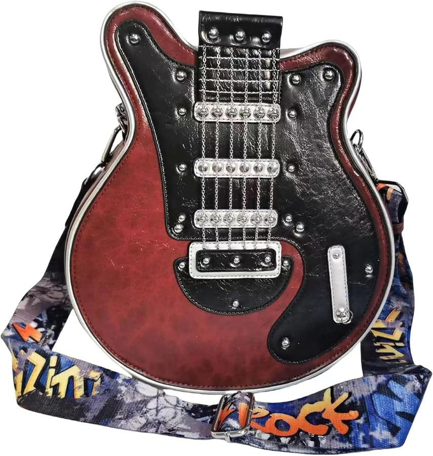 Novelty Guitar Purse, Unique Fun Shaped Crossbody Shoulder Bag | Amazon (US)