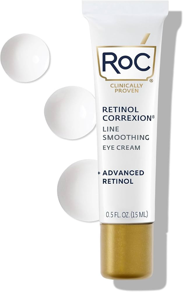 RoC Retinol Correxion Under Eye Cream for Dark Circles & Puffiness, Daily Wrinkle Cream, Anti Agi... | Amazon (US)
