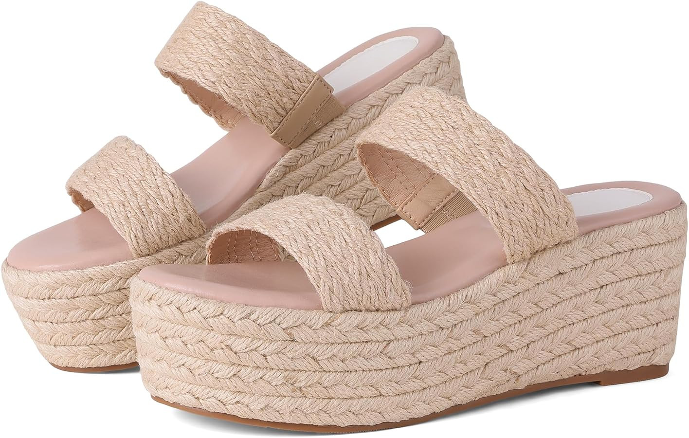 Erocalli Platform Wedge Sandals Espadrille Slide Sandals Slip On High Heel Espadrille Flatform Mu... | Amazon (US)