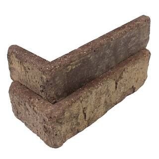 Old Mill Brick Cafe Mocha Thin Brick Singles - Corners (Box of 25) - 7.625 in x 2.25 in (5.5 line... | The Home Depot