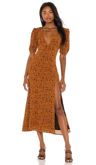 Privacy Please Emmy Midi Dress in Copper Leopard from Revolve.com | Revolve Clothing (Global)