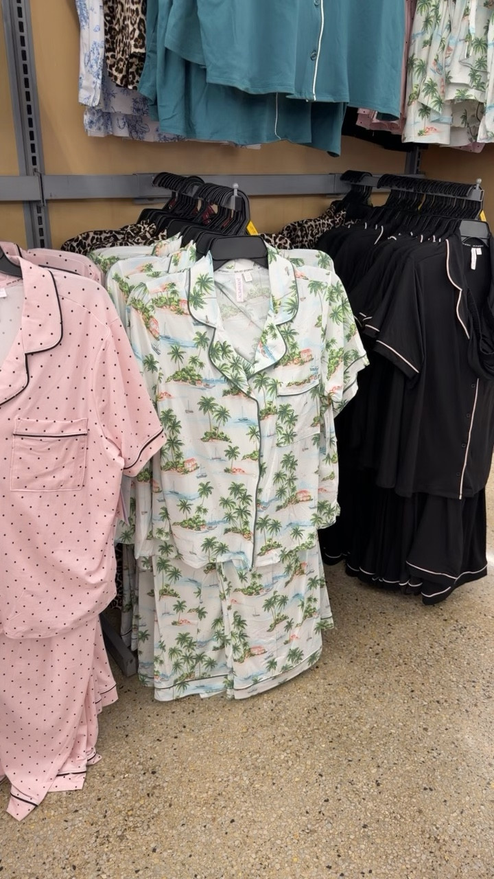 Love this new print in our favorite notch collar pajamas! Fit is true to size. #walmartfashion