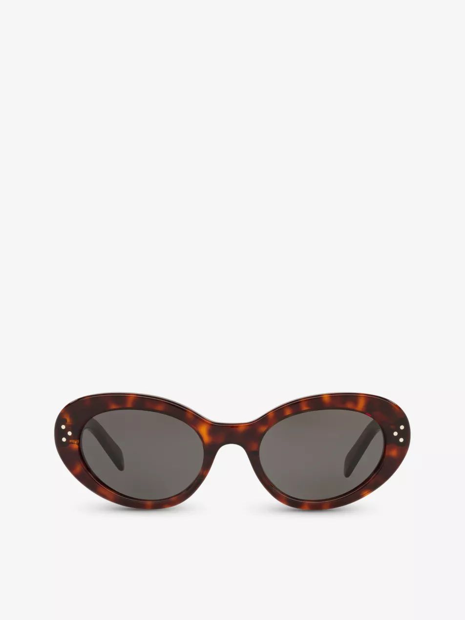 CL000311 CL40193I cat-eye tortoiseshell acetate sunglasses | Selfridges