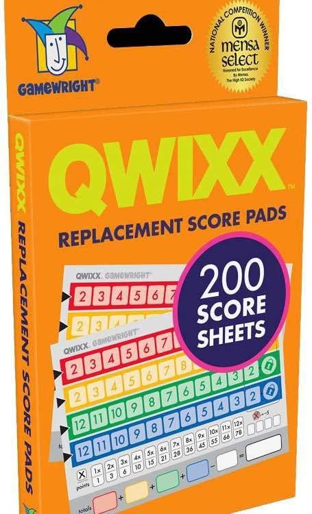 Gamewright Qwixx, Replacement Score Cards Action Game Multi-colored 1 Pack | Amazon (US)