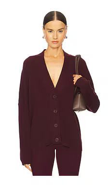 SABLYN Sparrow Cashmere Cardigan in Bordeaux from Revolve.com | Revolve Clothing (Global)
