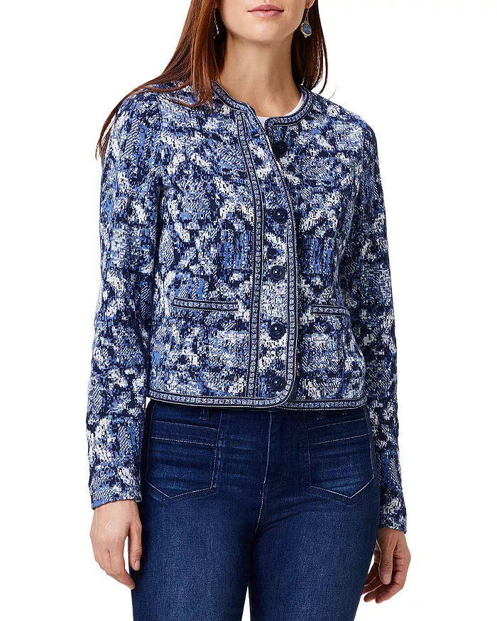 Indigo Geo Knit Jacket | Bloomingdale's (US)