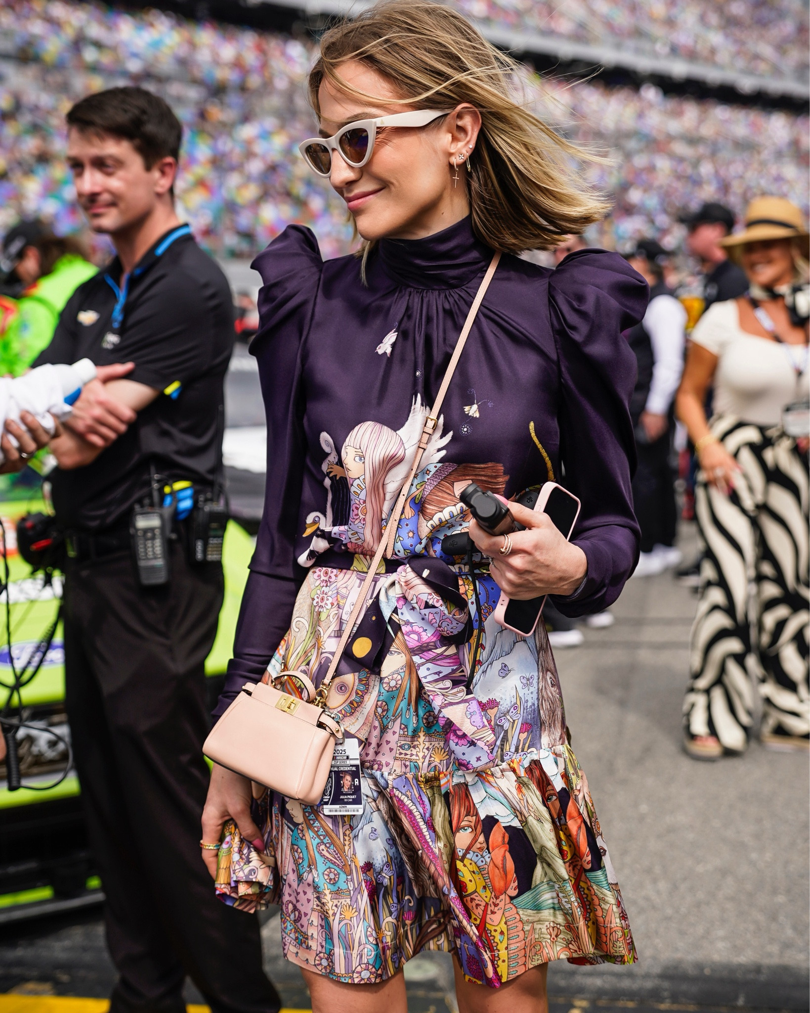 My Daytona 500 look 💕 A gorgeous Zimmermann silk dress with my favourite Gianvito block heels! I also linked some micro Fendi peekaboos as I did not find any that matched the color of mine exactly. 🫶🏼 (and these sunglasses are under $50!)

#LTKStyleTip #LTKFindsUnder50 #LTKShoeCrush