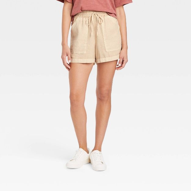 Women's Mid-Rise Tie Waist Utility Shorts - Universal Thread™ | Target