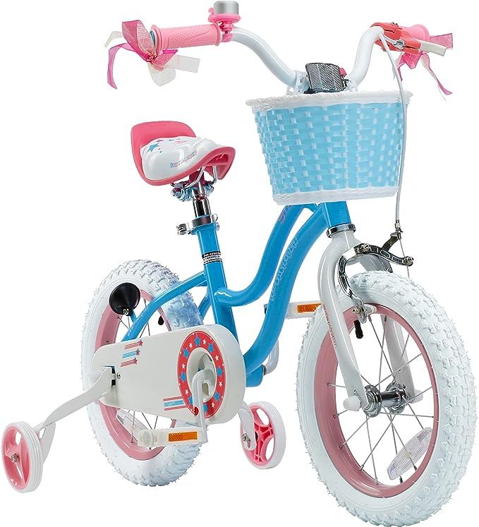 RoyalBaby Girls Kids Bike Stargirl 12 14 16 18 Inch Bicycle 3-9 Years Old Basket Training Wheels ... | Amazon (US)