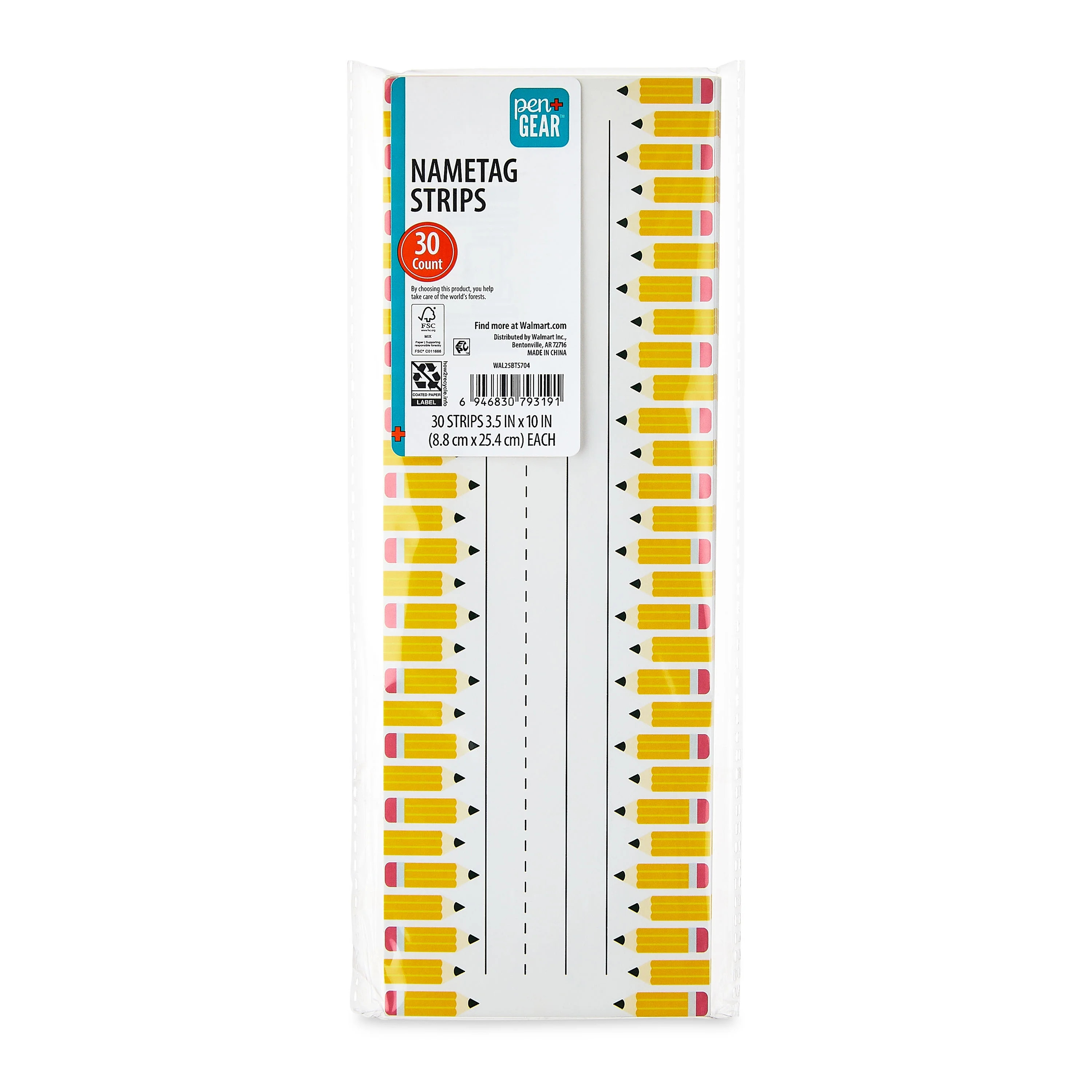 Pen+Gear Multicolor Pencils Nametag and Bulletin Board Strips (3.5"x10") Rectangle Shaped, 30 Pie... | Walmart (US)