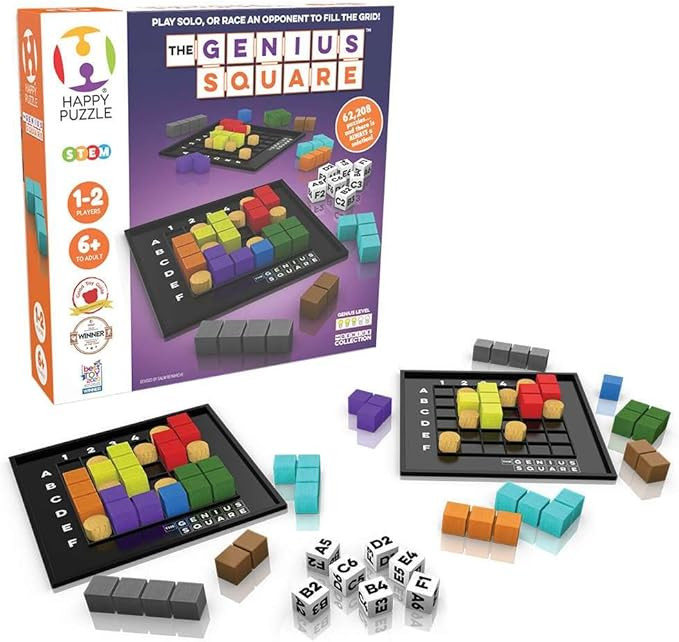 The Genius Square from The Happy Puzzle Company – Game of The Year Award Winner, 60000+ Solutio... | Amazon (US)