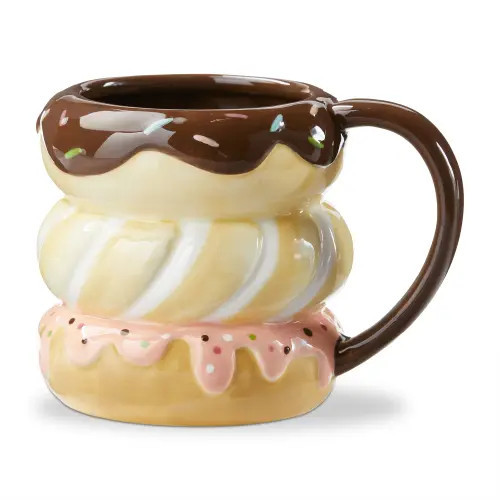 tag Stacked Donut Earthenware Mug Multi 16 oz 3.8x3.8x3.9 in in Multicolored at Nordstrom | Nordstrom