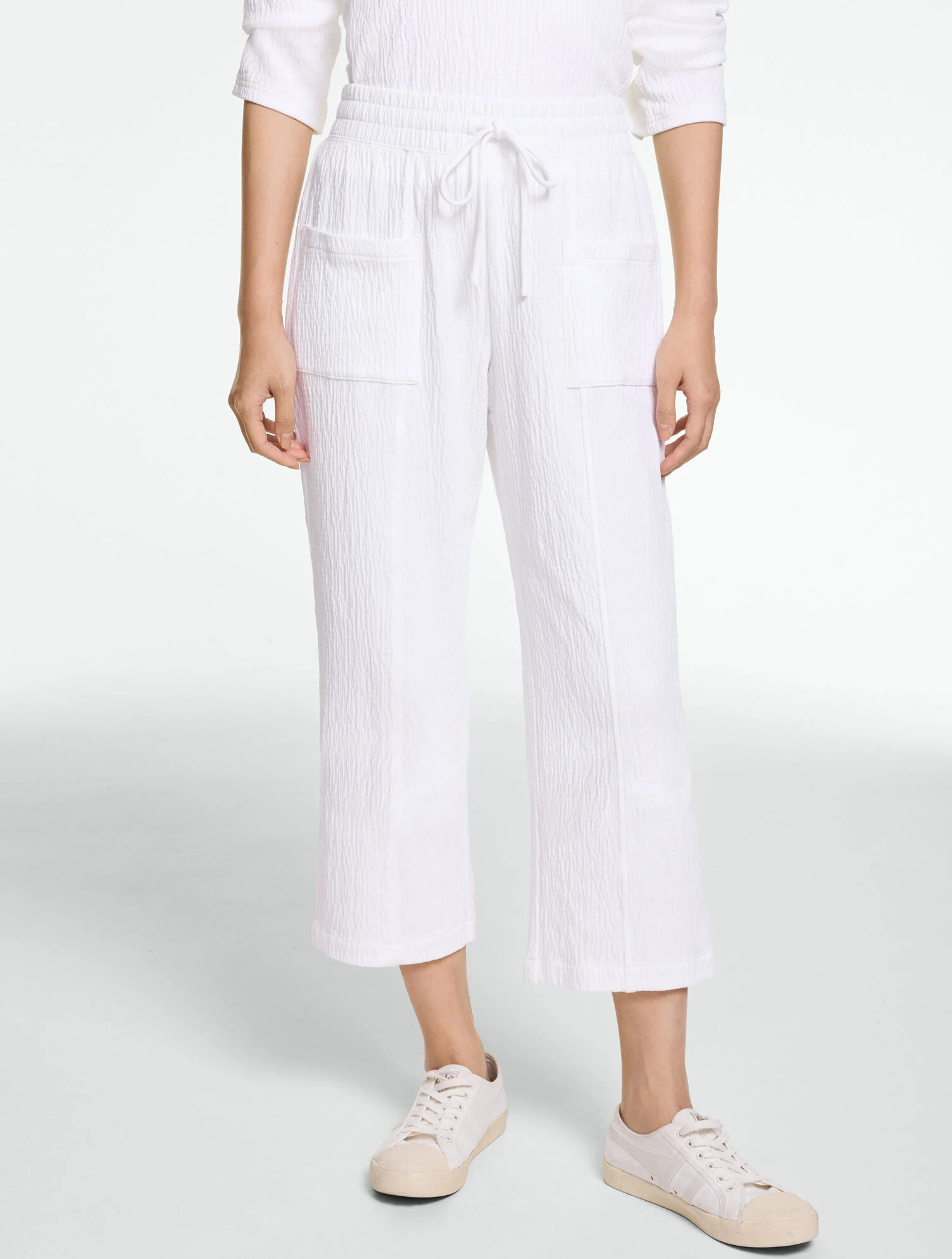 Crinkle Gauze Straight Leg Pants | Talbots