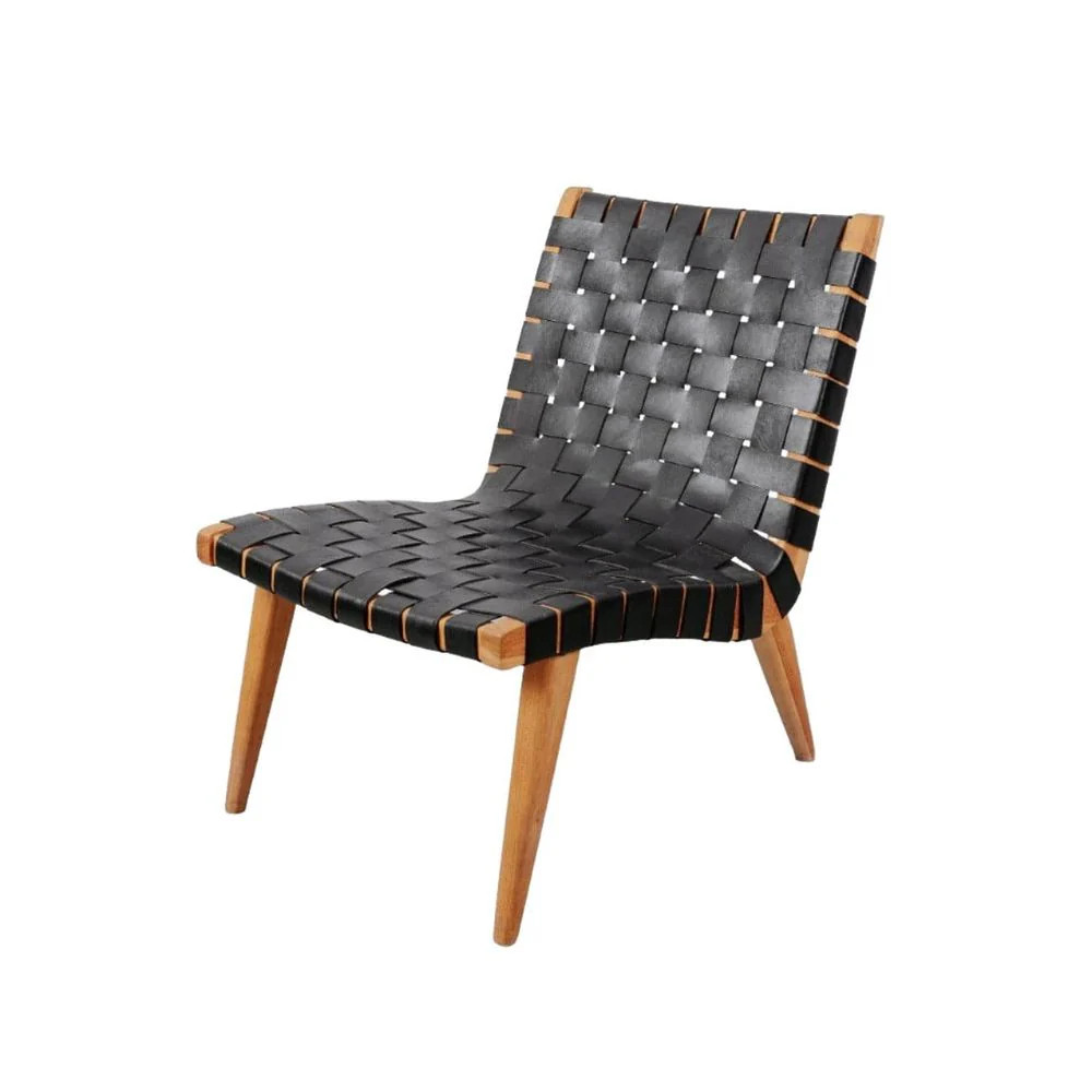 Risom Leather Lounge Chair | France and Son