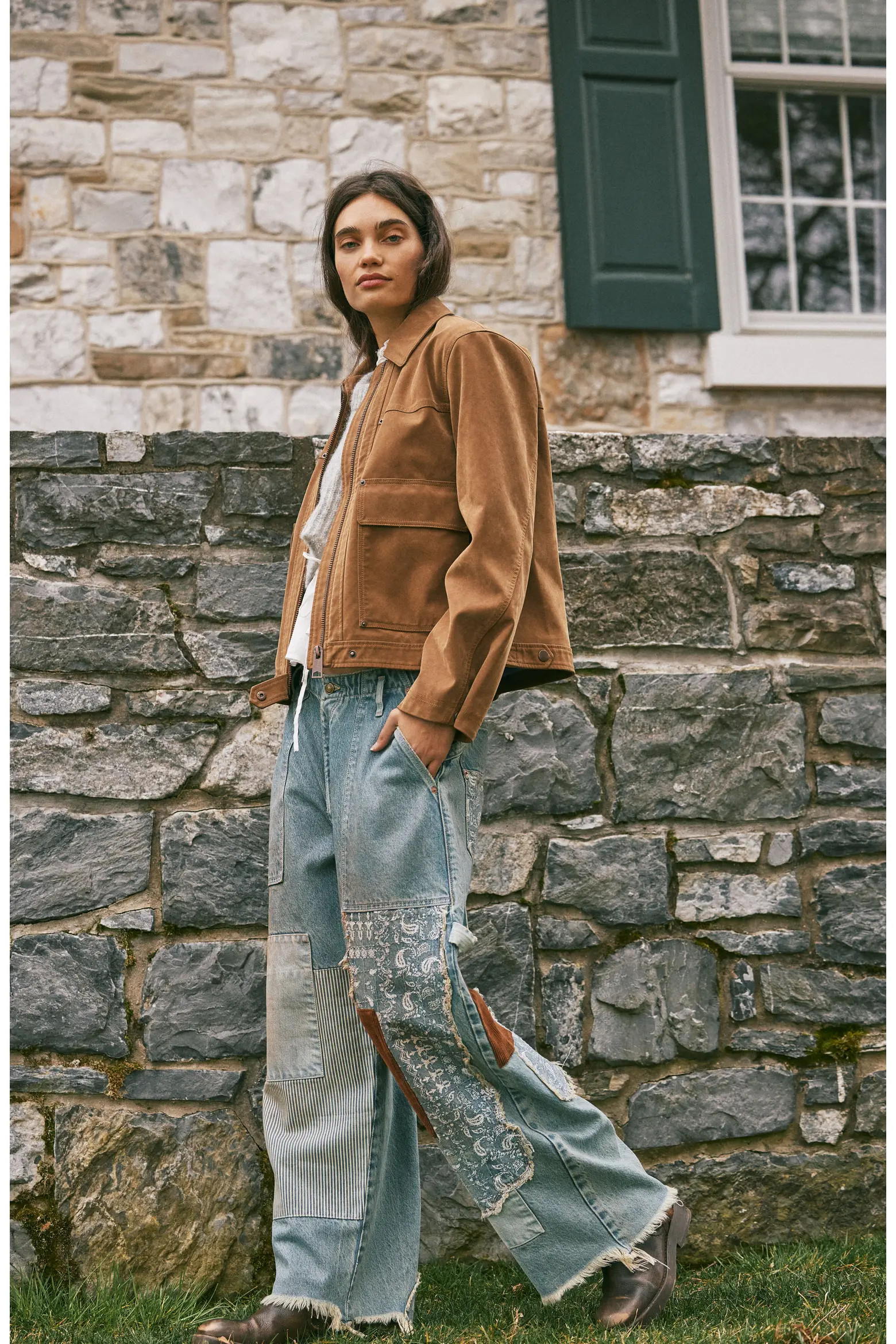 Free People Blair Faux Suede Jacket in Coriander at Nordstrom, Size X-Large | Nordstrom