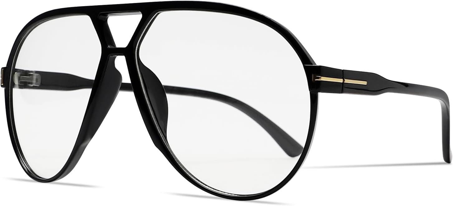 Retro Aviator Sunglasses for Women Men Oversized Classic 70s Vintage Trendy Tangle Free Square Av... | Amazon (US)