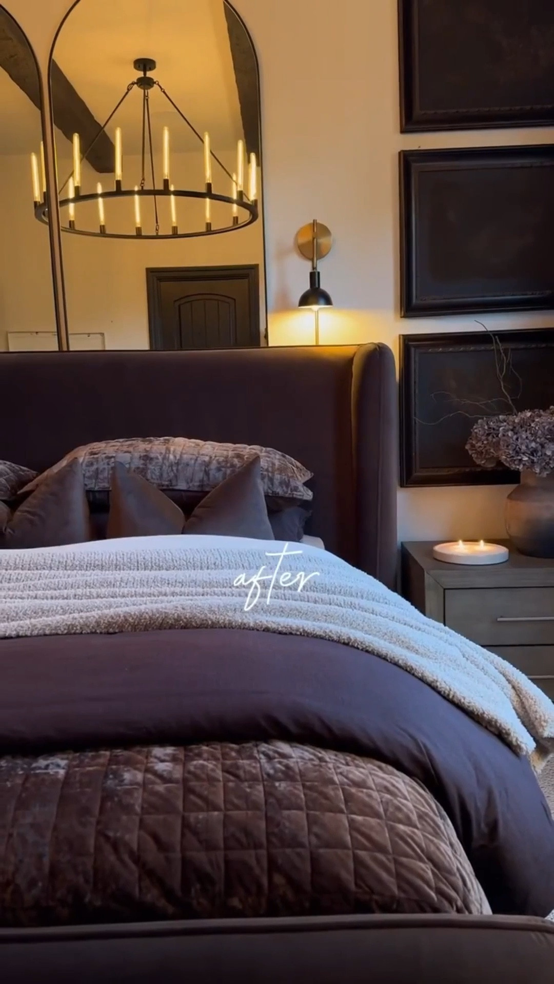 Throwback to when I transformed a dull bedroom into a moody, luxurious retreat! It’s truly amazing what a splash of paint and a few new interior design elements can accomplish.

 Back when I first moved in, the small bedroom layout felt limiting, but embracing bold, upscale bedroom decor made the space feel more expansive. Floor-to-ceiling blackout drapes, an oversized upholstered bed, a statement crystal chandelier, and a plush area rug all worked together to create a cozy, high-end bedroom aesthetic. This modern makeover proves that with the right home styling ideas and affordable luxury finds, even the smallest spaces can feel like a designer dream.

#bedroominspo #moodybedroom #brownhomedecor #bedroomideas #homedecor #bougieonabudget #amaonhome #amazonfinds


#LTKGiftGuide #LTKFindsUnder100 #LTKHome