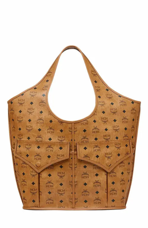 MCM Leni Shopper in Visetos in Cognac at Nordstrom | Nordstrom