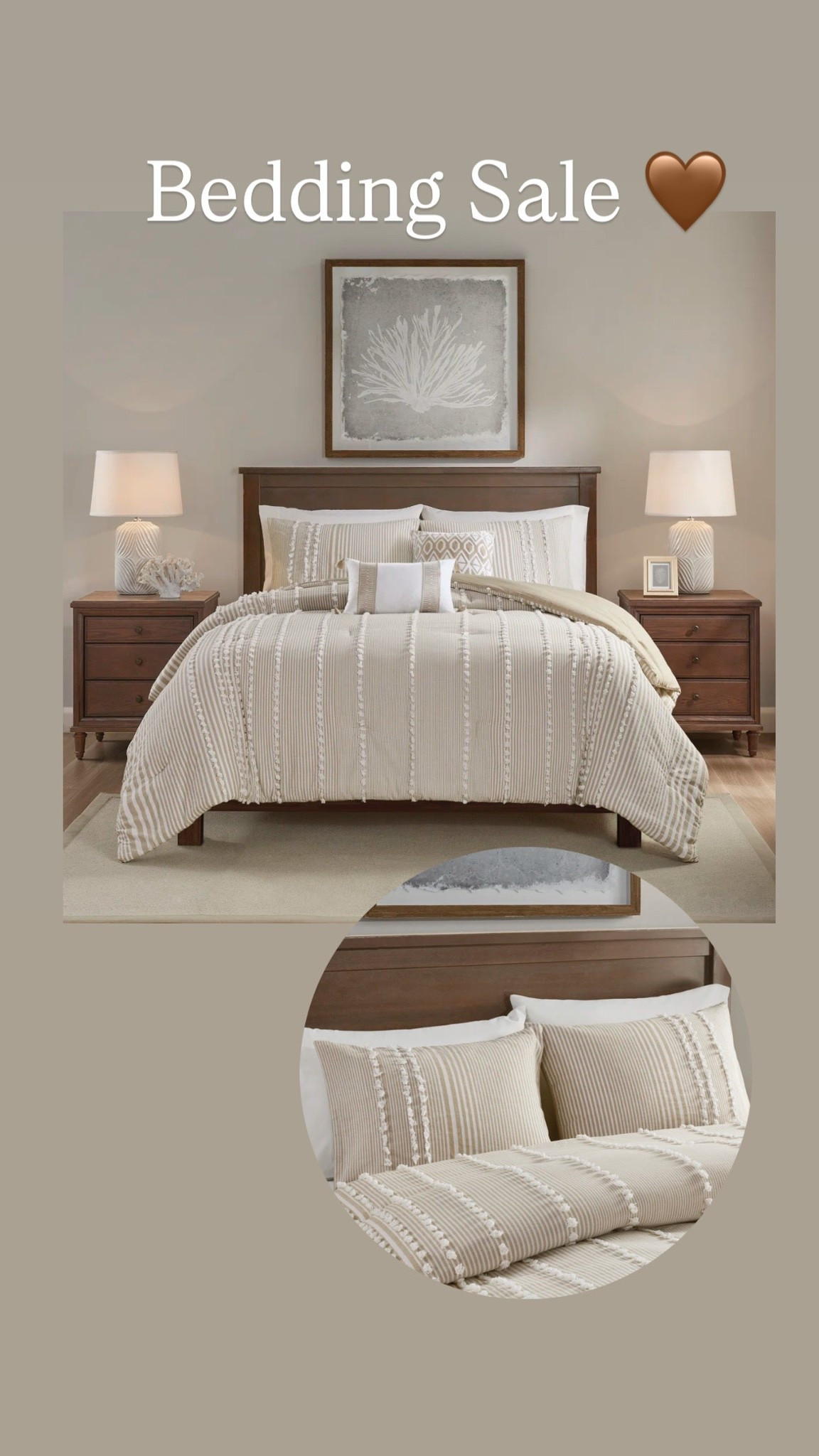 Gorgeous neutral bedding on sale 
Look the look for summer. Wayfair’s sale now going on

#LTKHome #LTKSaleAlert