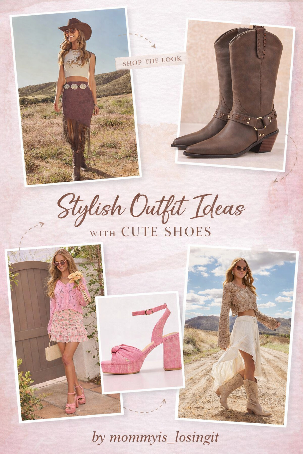 If you love western inspired outfits, cowboy boots, and feminine spring looks, these outfit ideas are everything 🤎 From tan cowboy boots with flowy skirts to pink platform heels styled with a girly floral outfit, these looks are perfect for spring events, concerts, brunch, or everyday chic.

I linked the exact shoes and outfit pieces so you can easily recreate these looks. Cowboy boots are one of the biggest western fashion trends right now, and they pair perfectly with boho skirts, crochet tops, and casual dresses.

Save this post if you’re looking for cute outfit ideas with boots or heels this season!

✨ Tap the image to shop the shoes and outfit details.

#WesternStyle #CowboyBootsOutfit #SpringOutfitIdeas #BohoFashion #WesternFashion #CowgirlStyle #LTKStyle #LTKFinds #LTKSpring #FashionInspo #SpringFashion #BootOutfits #CuteSpringOutfits 

 