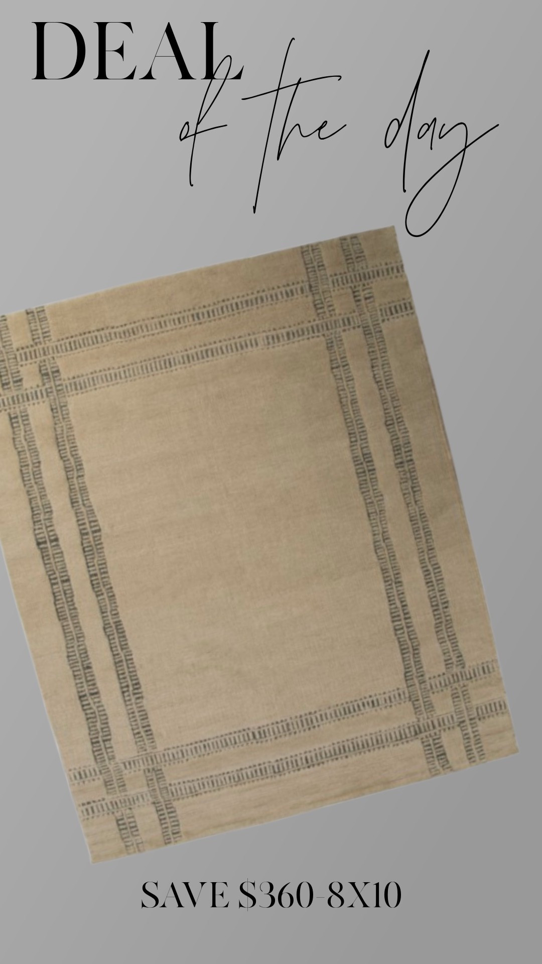 If you’ve been looking for a versatile neutral rug, this is a great one. Classic pattern, warm tones, and $360 off the 8x10 for a limited time. Shop the deal here.

#LTKHome #LTKSaleAlert