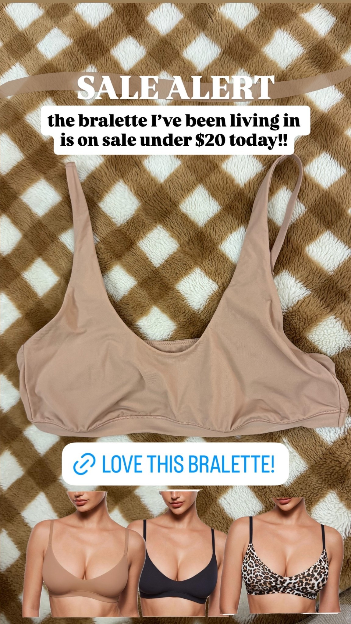 SALE ALERT the bralette I’ve been living in is on sale under $20 today!! @inlyric.official