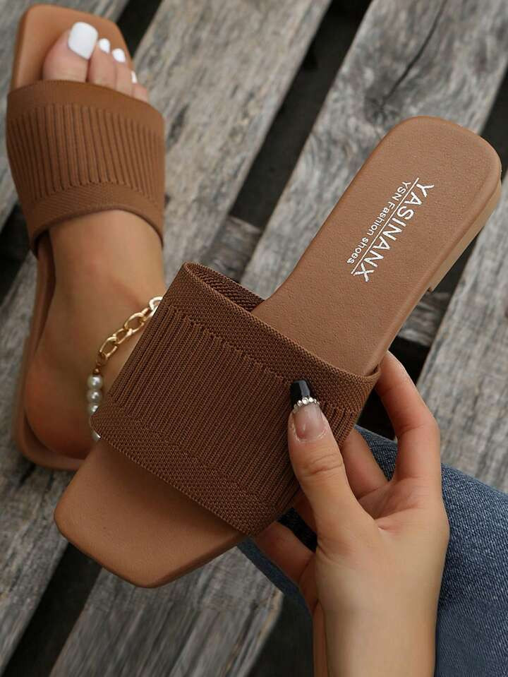 Women's Summer Beach Sandals Slip-on Slippers, Fashionable And Versatile | SHEIN