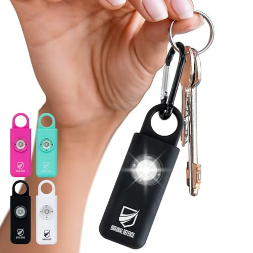 Original Defense® Siren Self-Defense Alarm (Black) - 130 dB Keychain Alarm with LED Strobe Light for Women, Children, and Elderly - Police Recommended | Amazon (US)