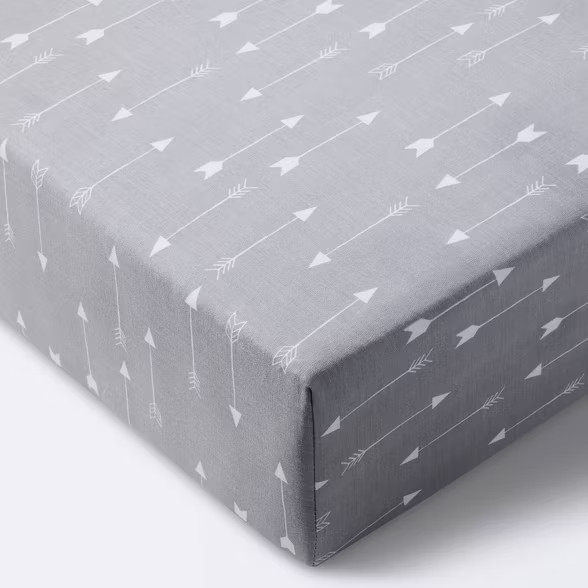 Fitted Crib Sheet Arrows - Cloud Island™ Gray | Target