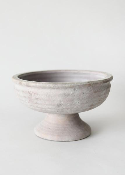 Whitewashed Compote Bowl - 6.25" Tall | Afloral (US)