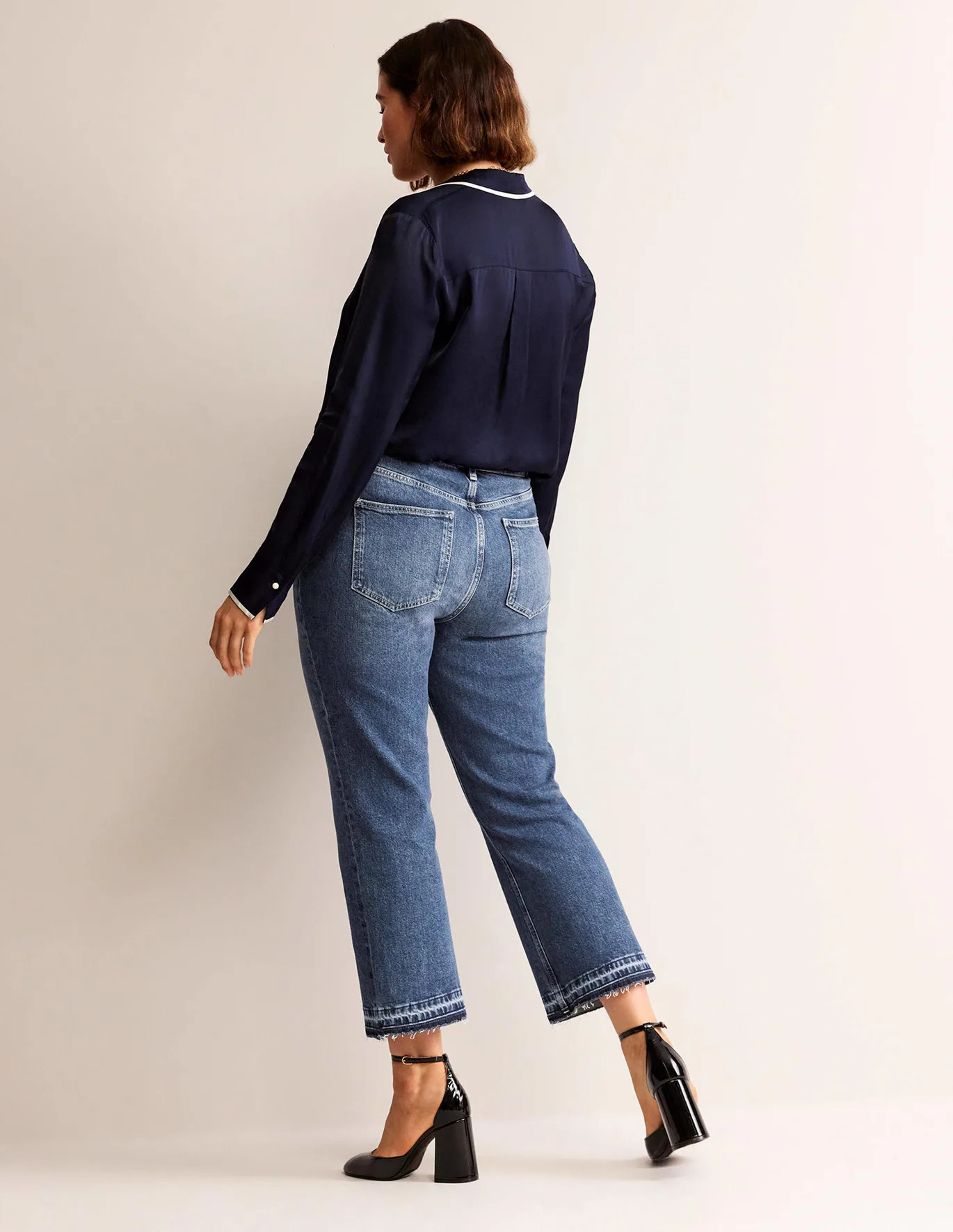 Mid Rise Baby Kick Jeans - Dark Vintage | Boden (UK & IE)