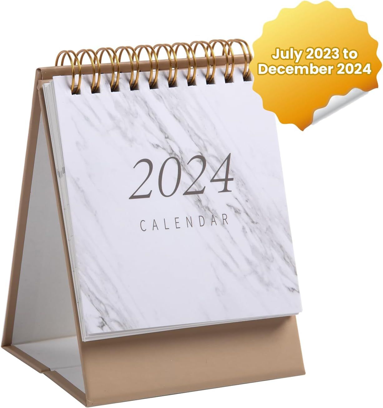 Small Desk Calendar 2023-2024 Mini Desk Calendar Jul. 2023 - Dec. 2024, Motivational Desk Decor F... | Amazon (US)